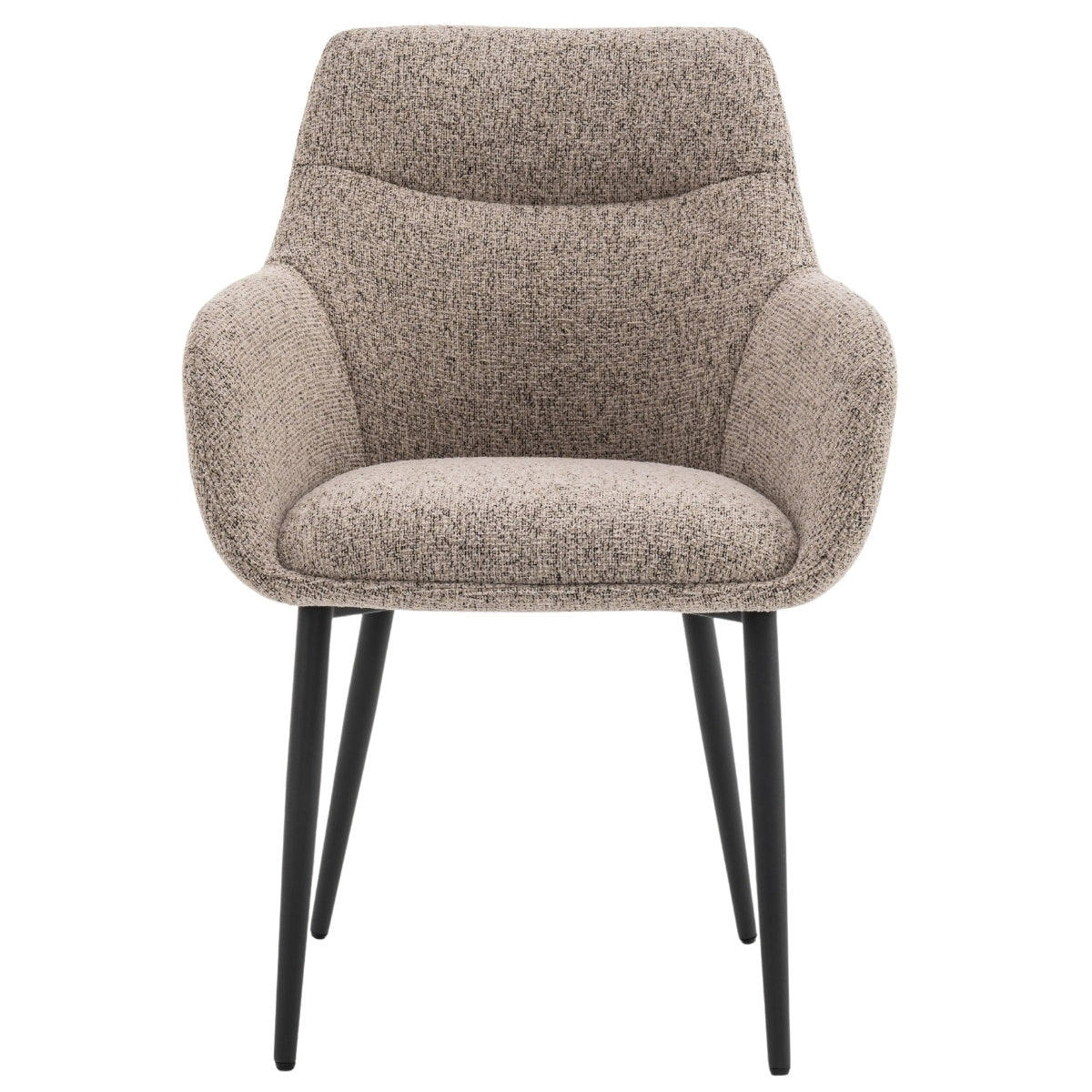 DÉJA Living Eetkamerstoel Noé - Taupe/Zwart - Zithoogte 47cm - Set van 2