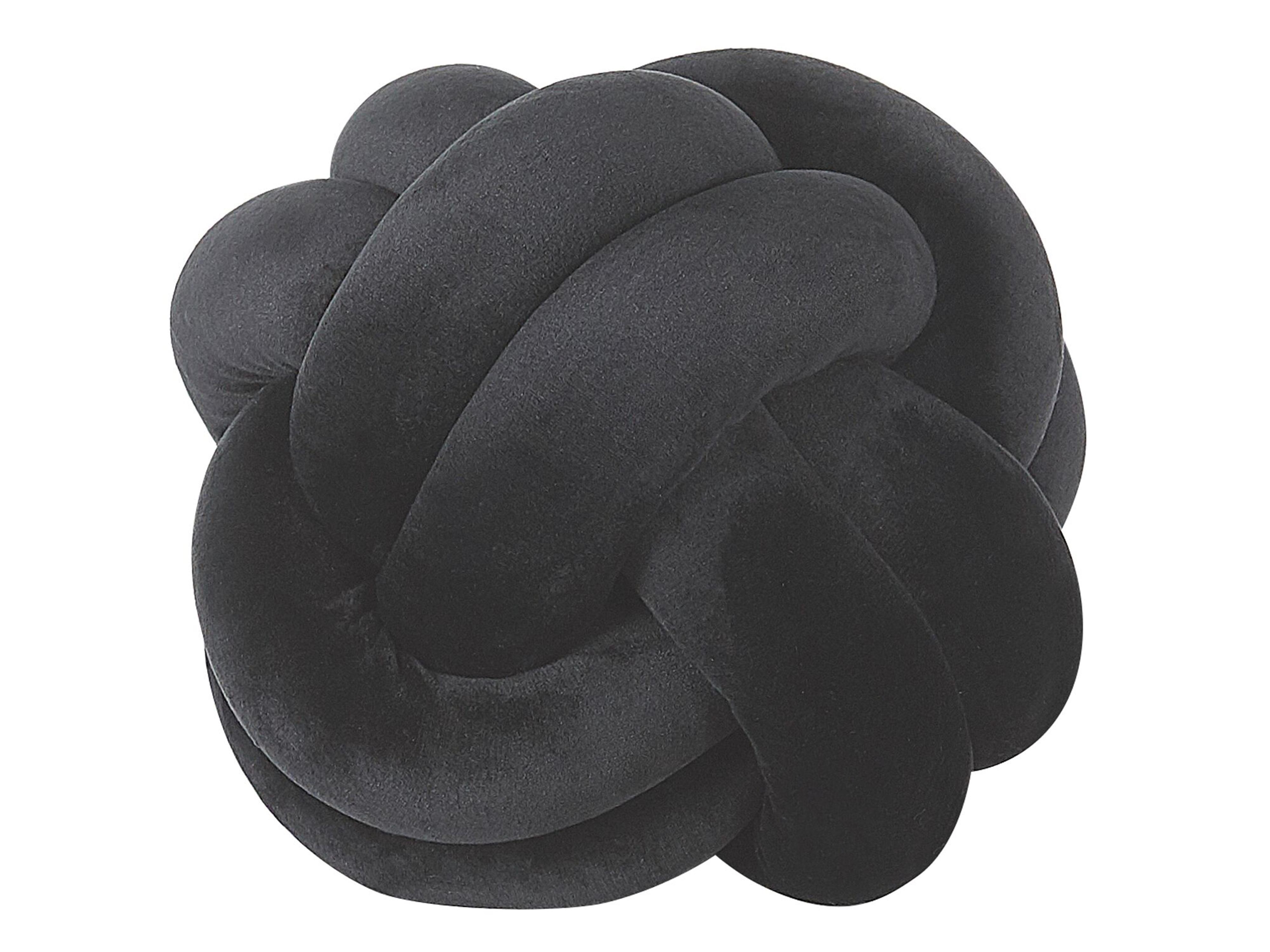 Throw Cushion MALNI Velvet 20 x 20 cm Black Solid