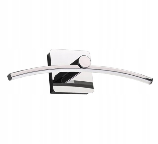 Kinkiet LED chrom nad okragłe lustro 40 cm