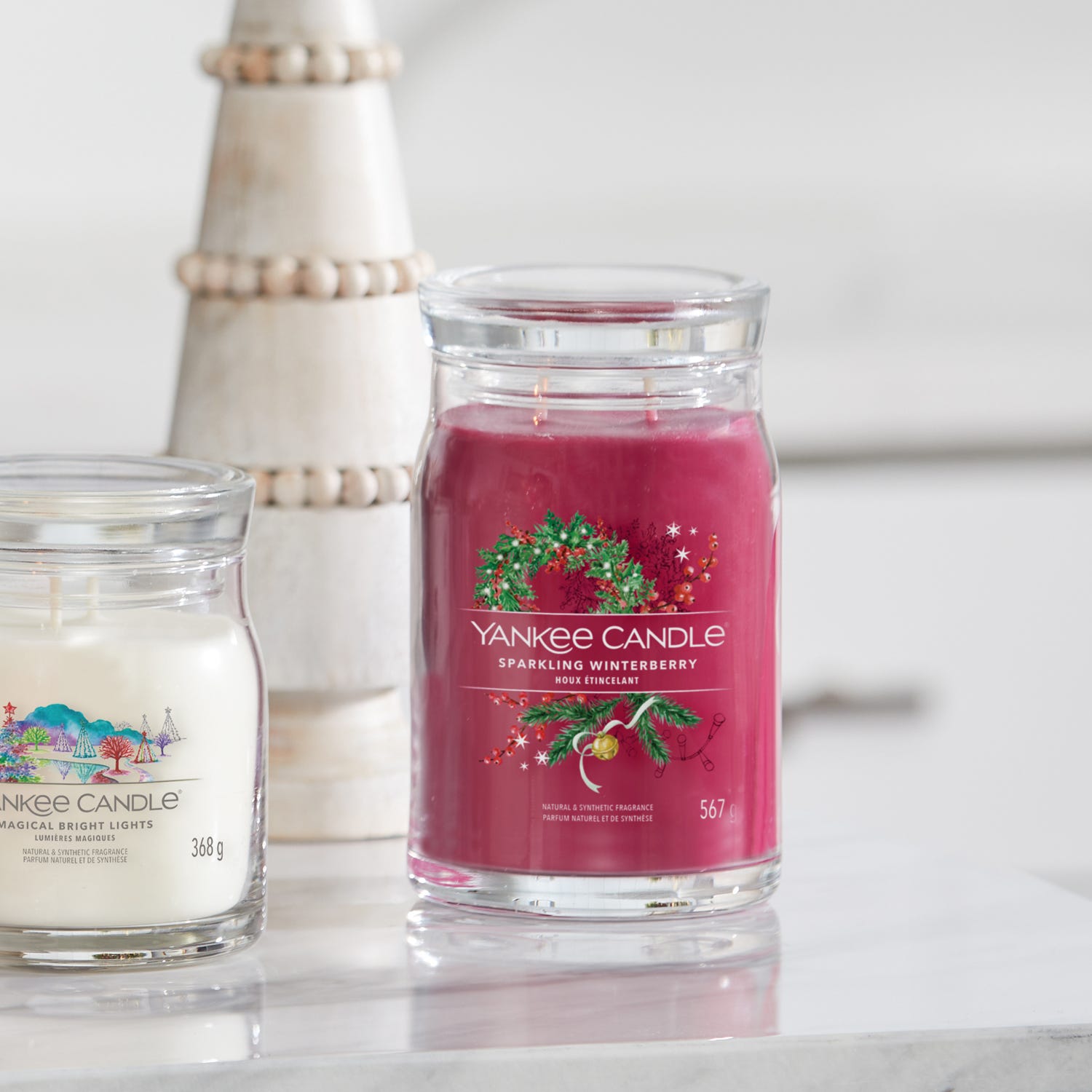 Sparkling Winterberry candela in giara grande Yankee Candle