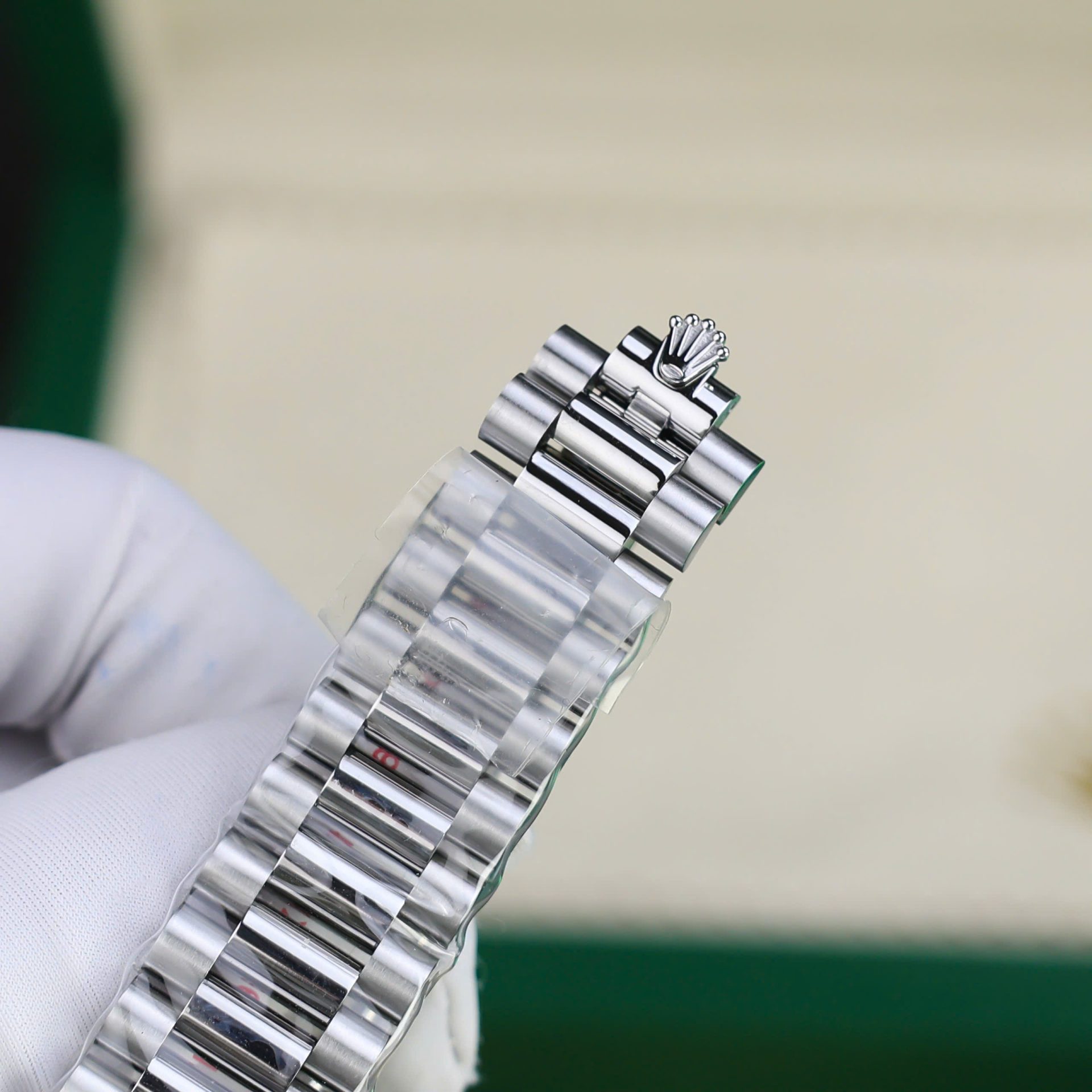 Rolex Day-Date 904L Steel Rainbow Pave Diamond Dial 40mm Super Clone