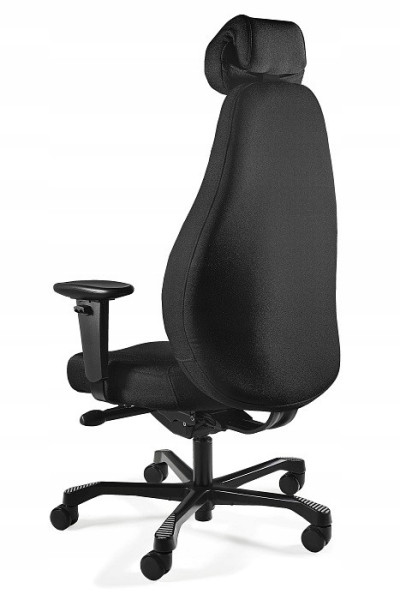 Biurowy fotel ergonomiczny PIU czarny tkanina
