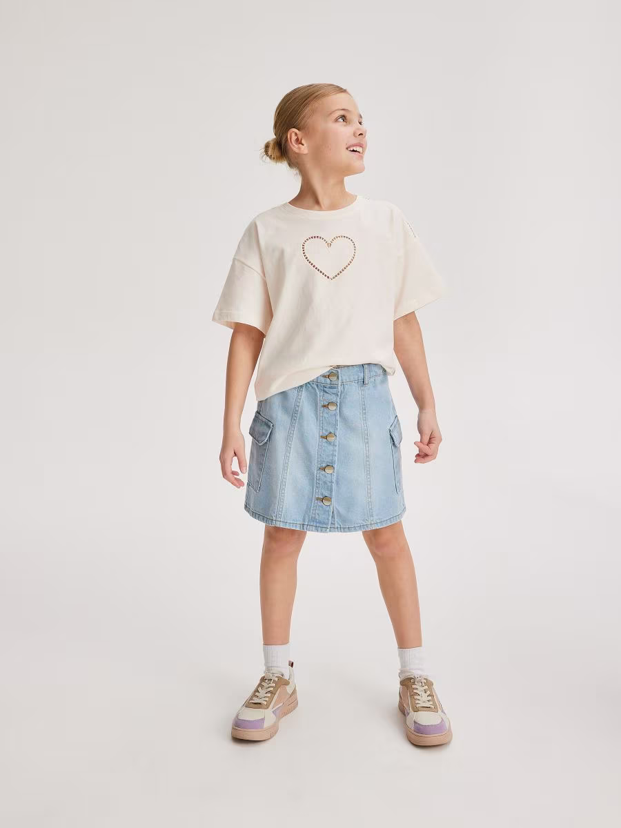 Cotton T-Shirt With Embroidery Details