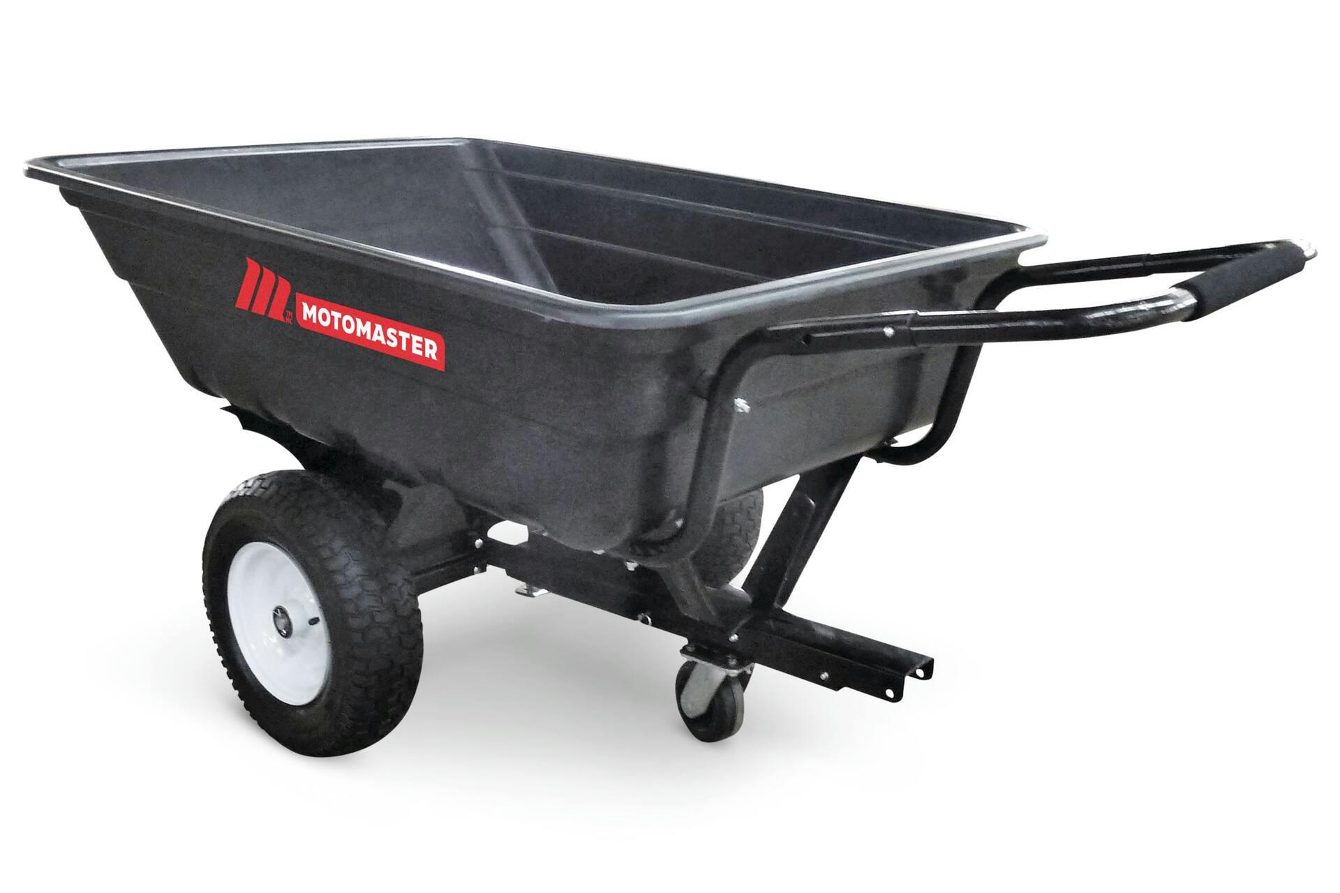 MotoMaster Poly Bed Utility Trailer Cart with Steel Frame, Black, 500-lb
