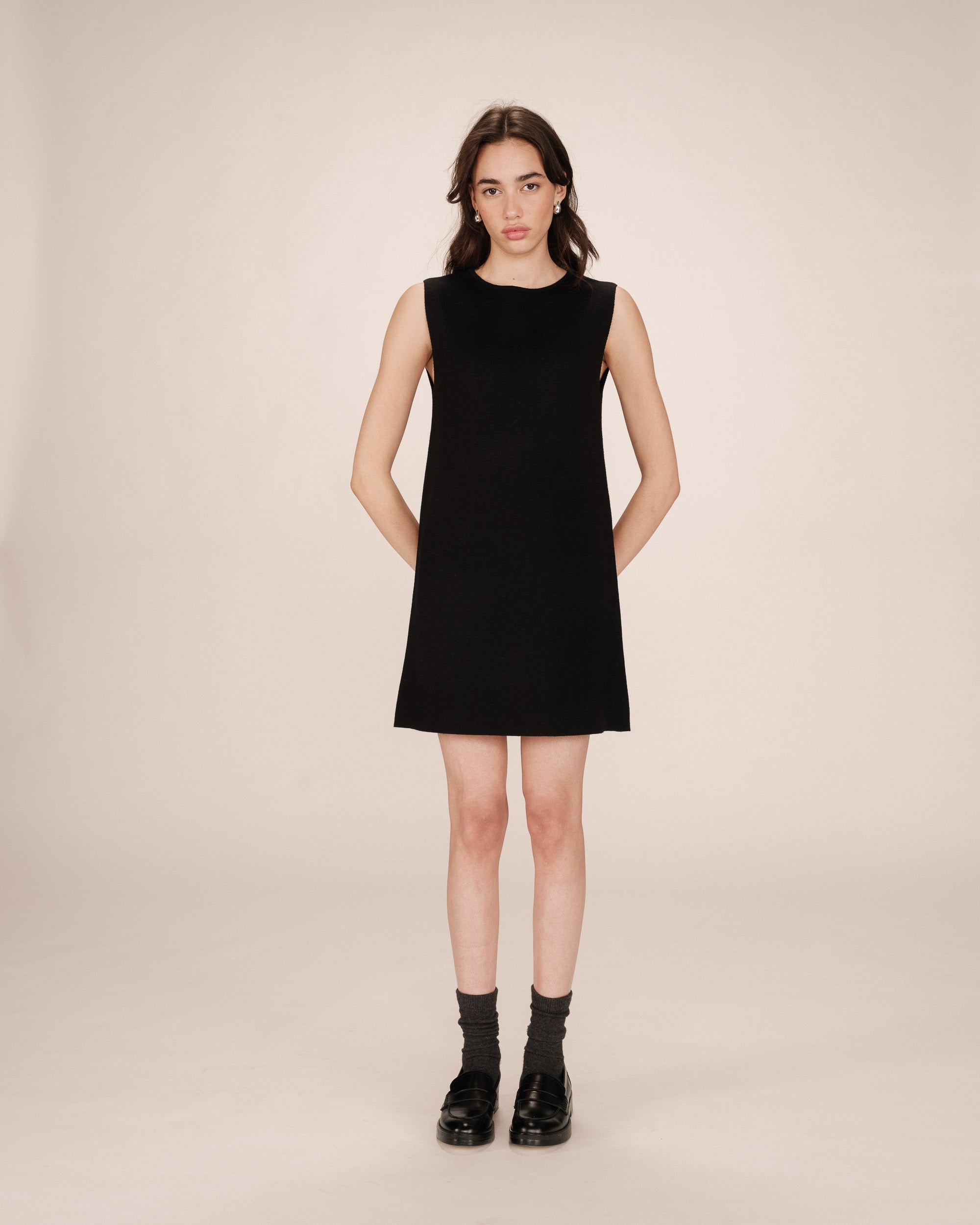 Robe courte tailoring noir Sarah