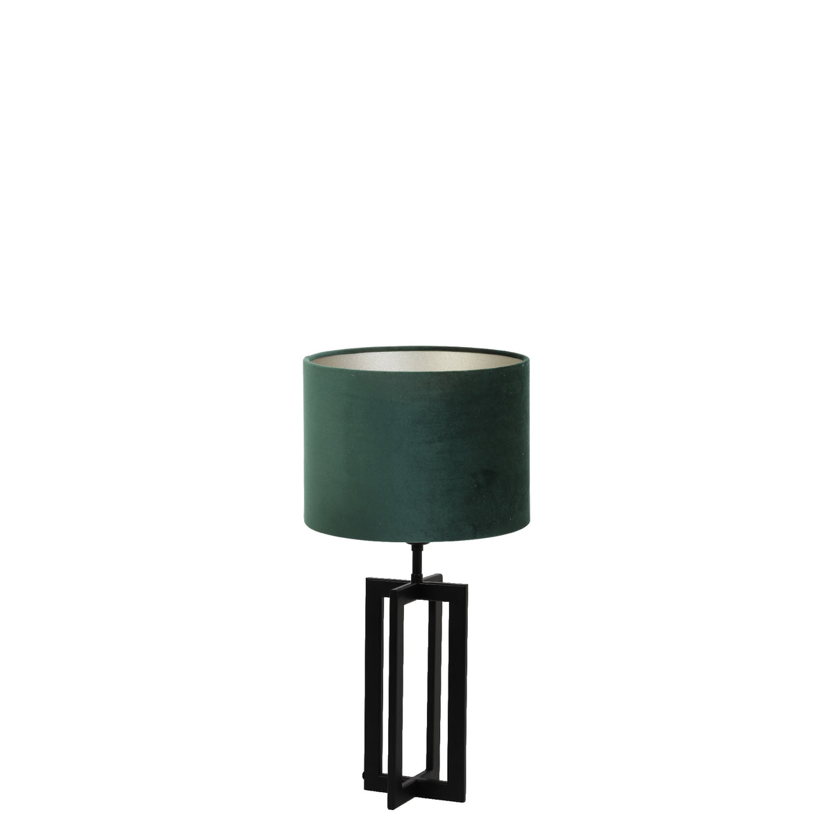 Light & Living tafellamp Mace/Velours - zwart, donkergroen - 30x30x56cm