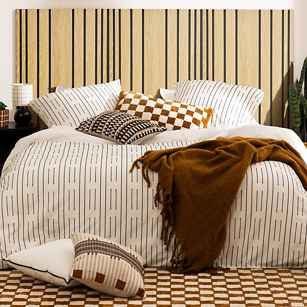 Panneau décoratif mural Colva beige fond noir 120x60cm - Atmosphera