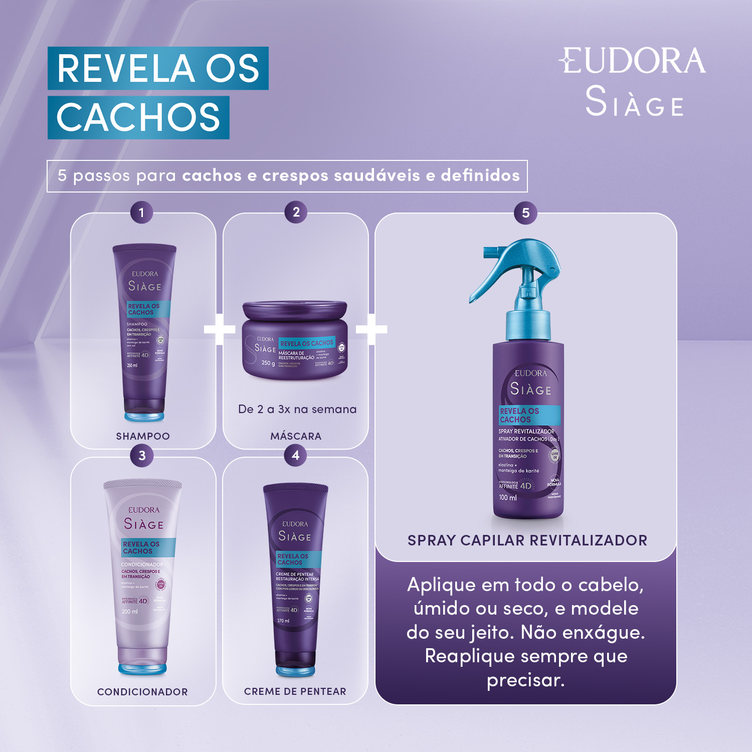 Creme Para Pentear Siàge Revela Os Cachos 270ml