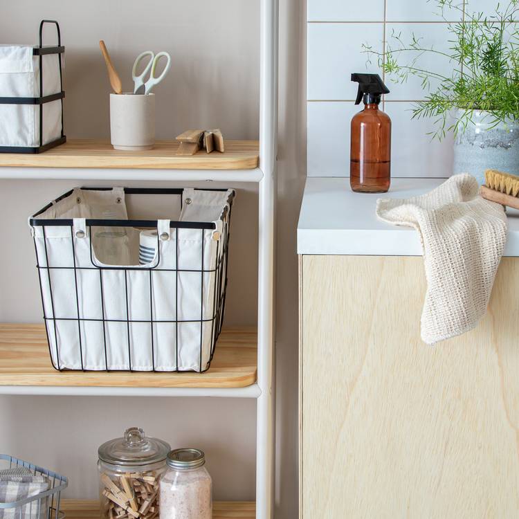 Habitat 36 Litre Industrial Wire Storage Basket - White