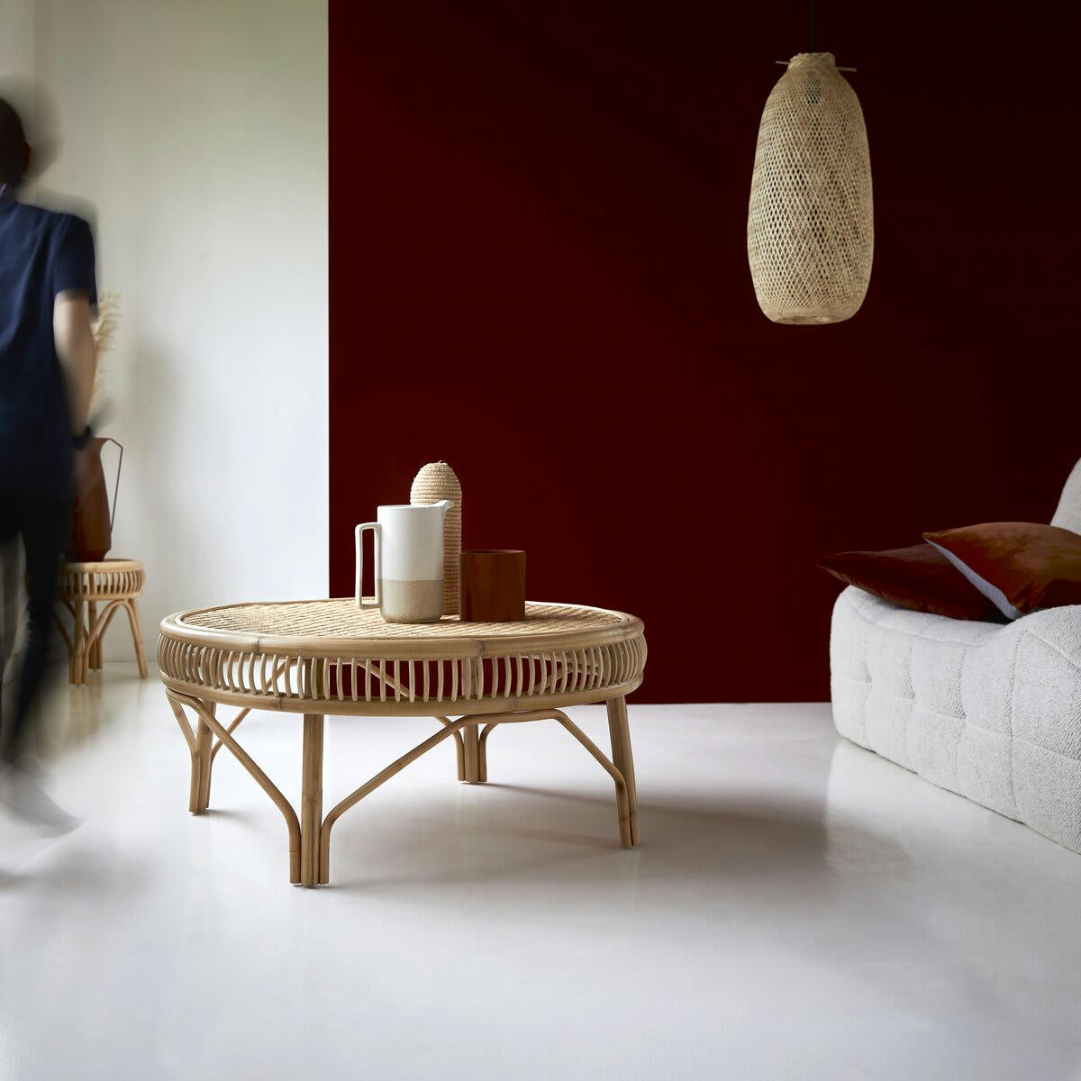 ZITA - Table basse en rotin