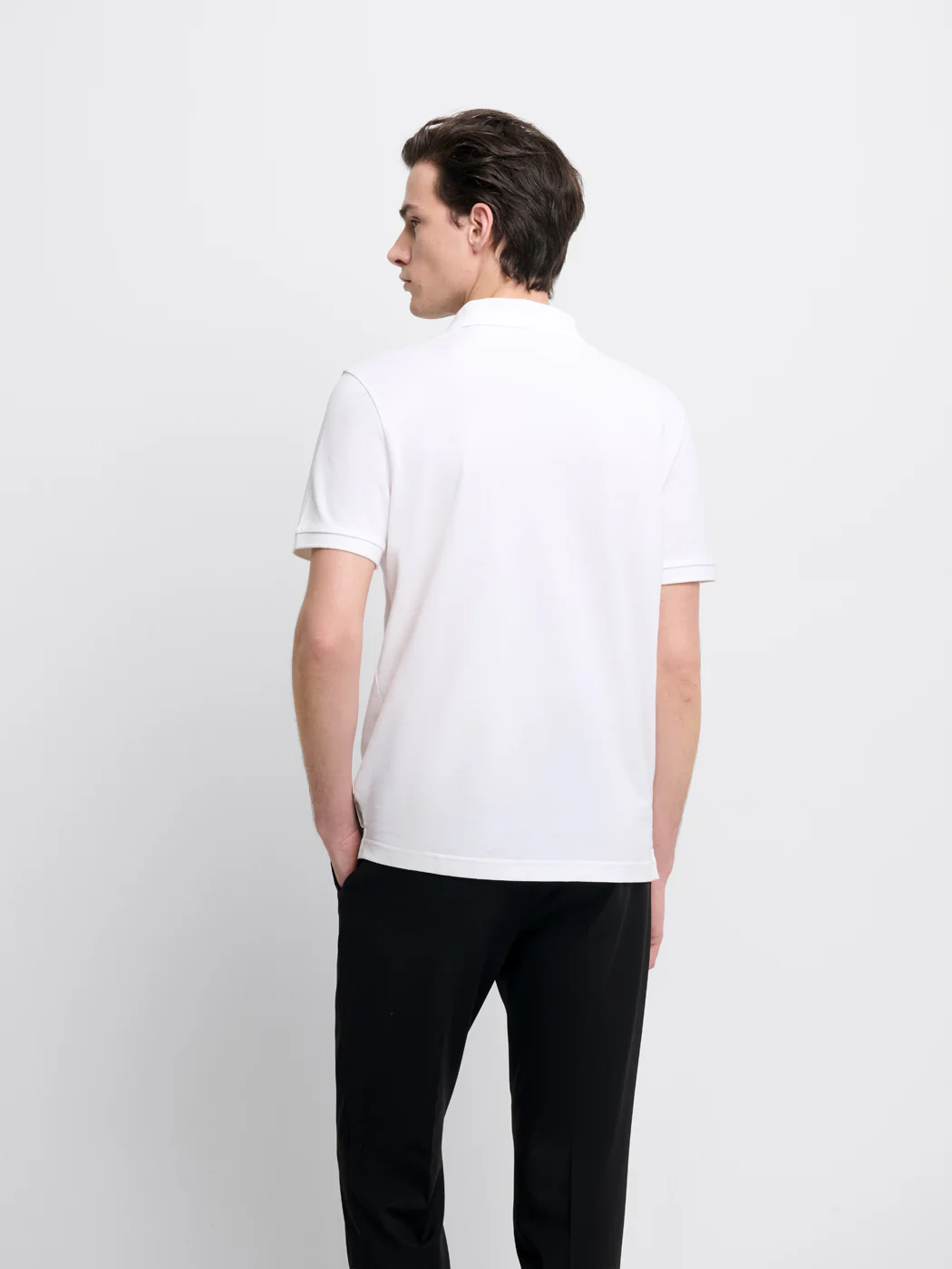 Polo col boutonné en coton