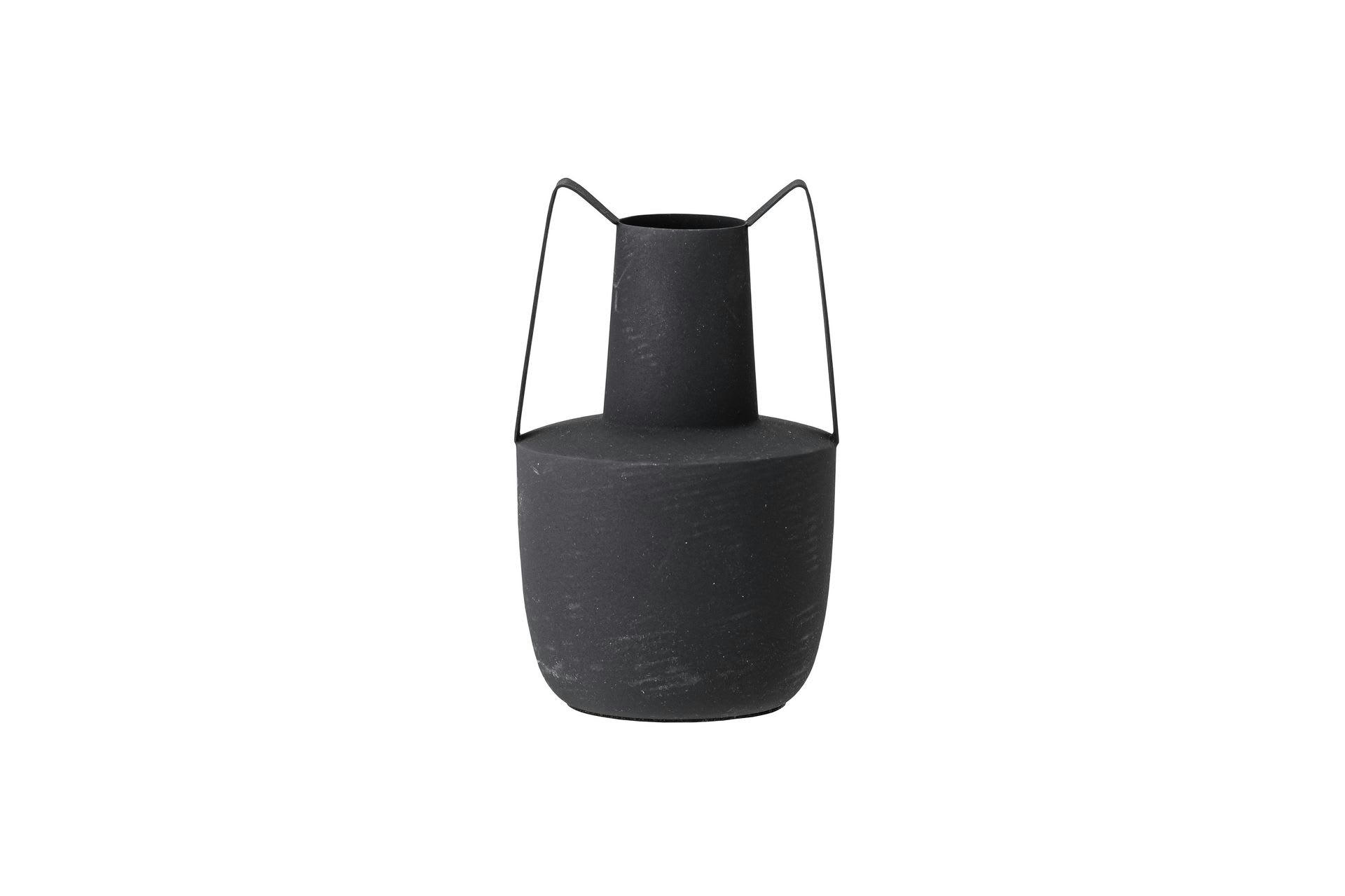 ITAMAR - Vase en métal noir H20.50 cm