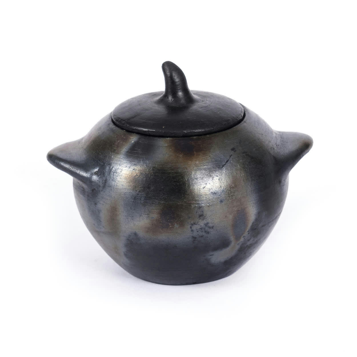 BURNED - Pot en terre cuite noire 13x10