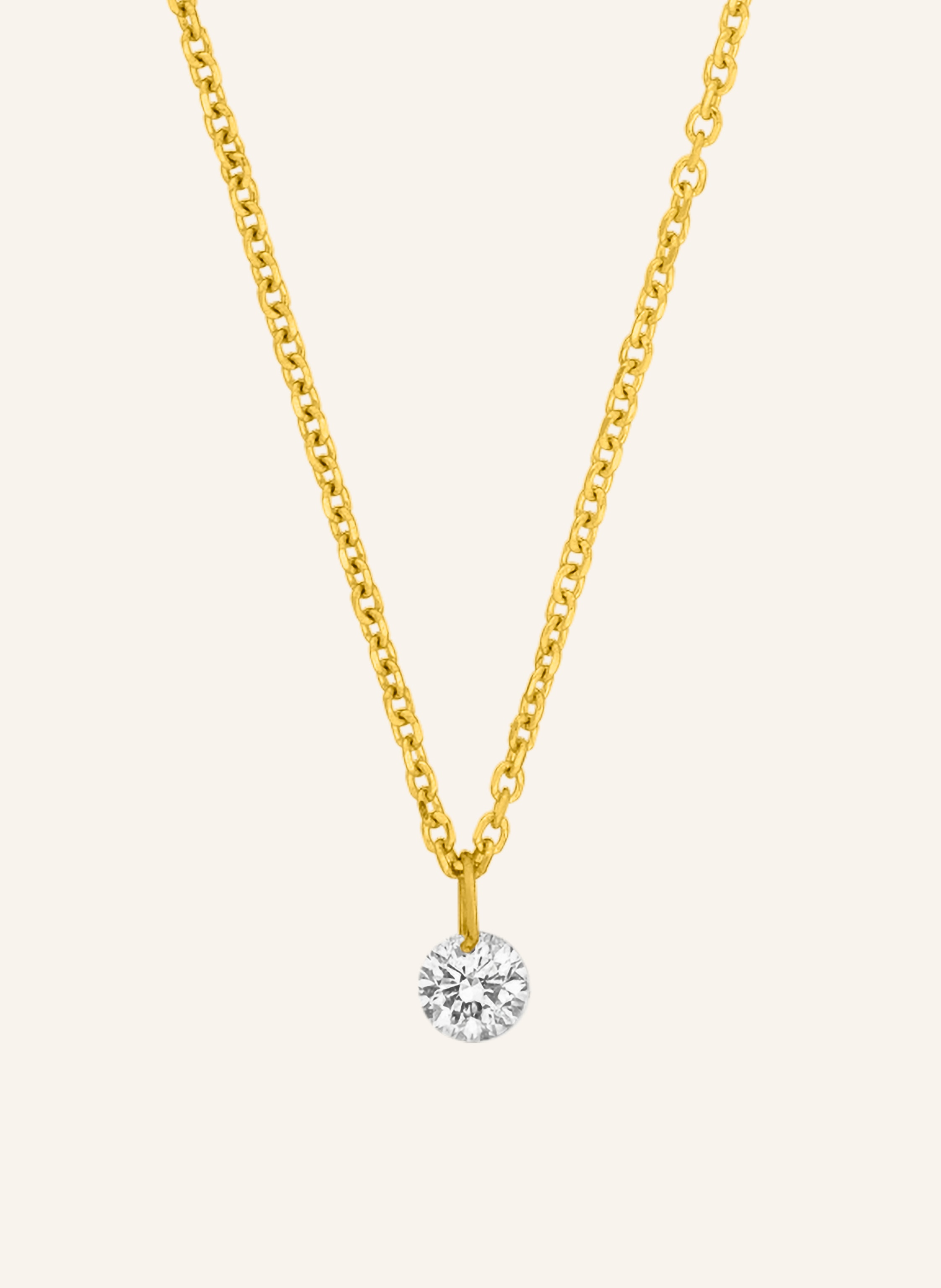 Leaf Halskette PURE aus 18 Karat Gelbgold mit Diamanten