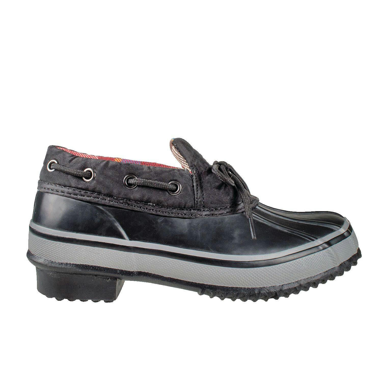 Outbound Women's Waterproof Slip-On Adjustable Duck Shoe with Rugged Sole, Black