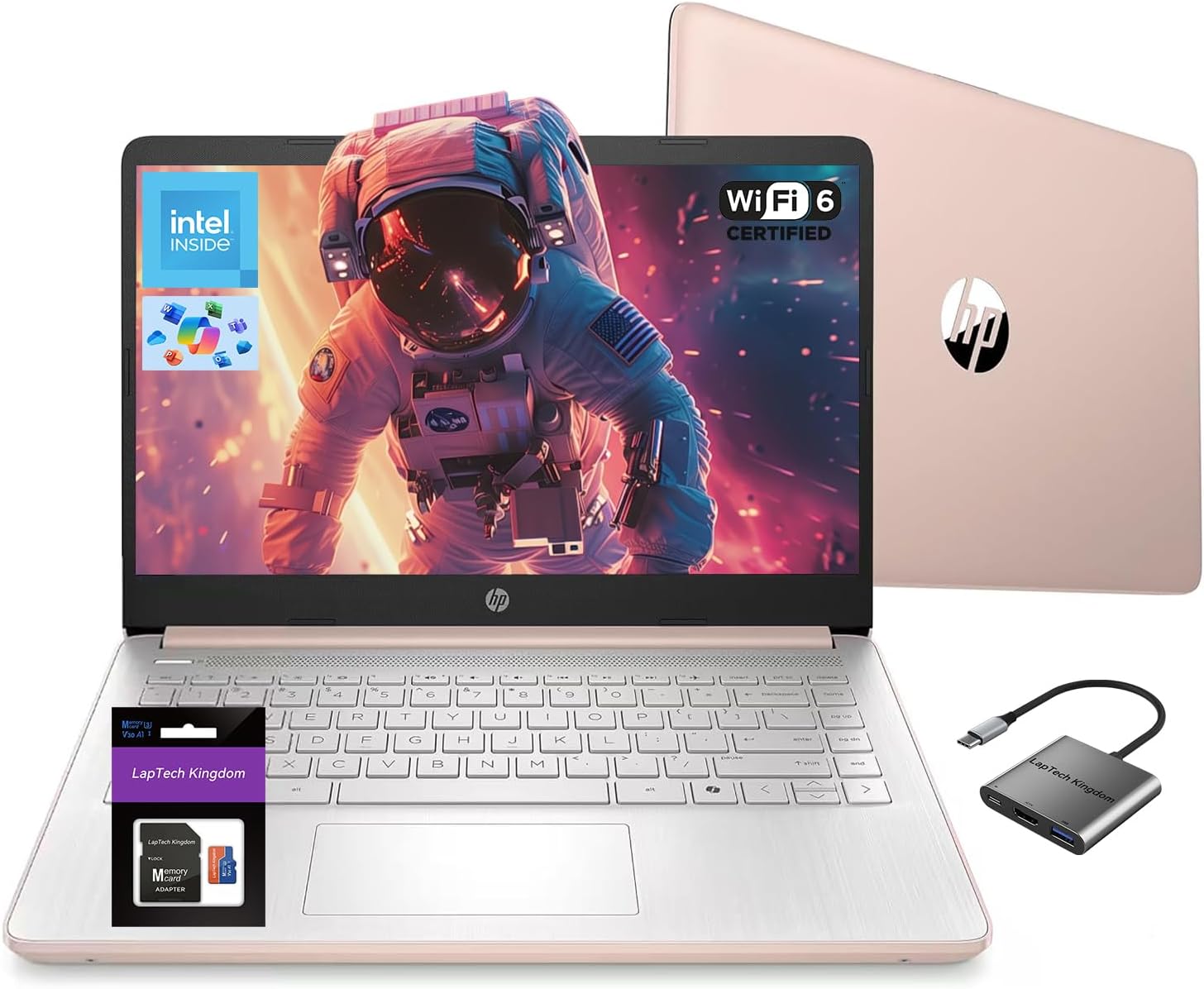 HP 14 inch Student Laptop Office 365, Quad-Core Processor(Beat i3-1115G4), 16GB RAM 256GB Storage (128GB UFS+128GB SD Card), Laptop for College Students and Business Home with Wi-Fi 6 HD Webcam Win11