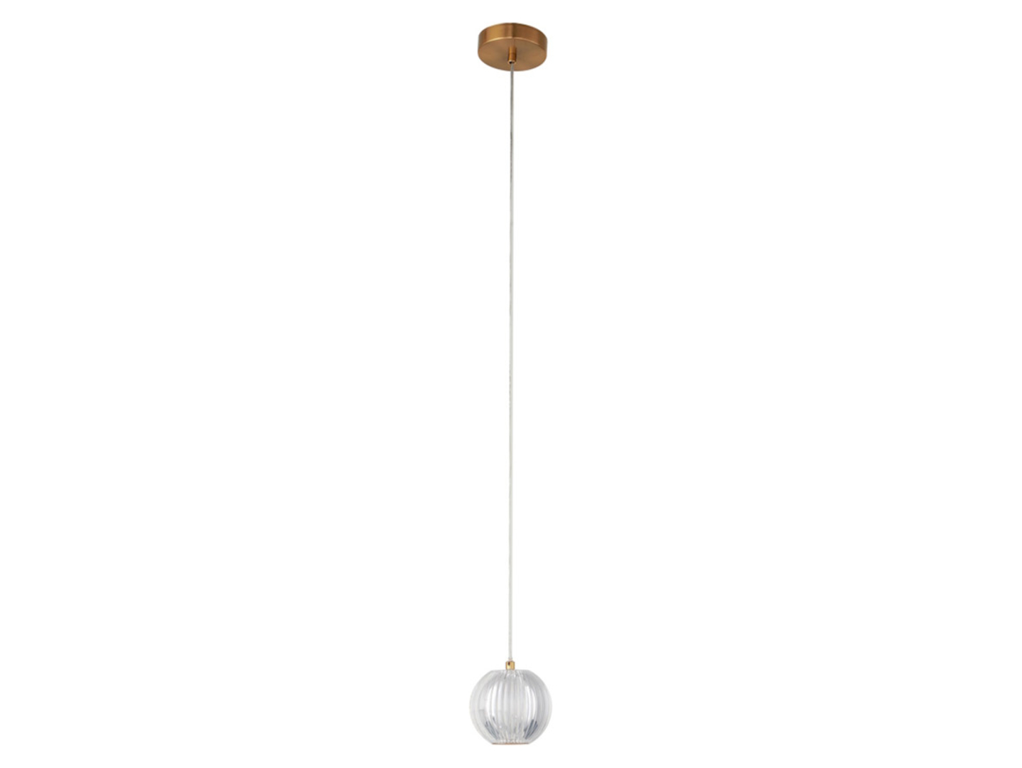 Lampa wisząca Brillant LED szklana złota