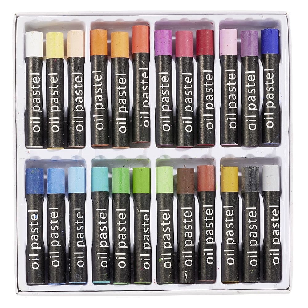Pastel gras multicolore x24