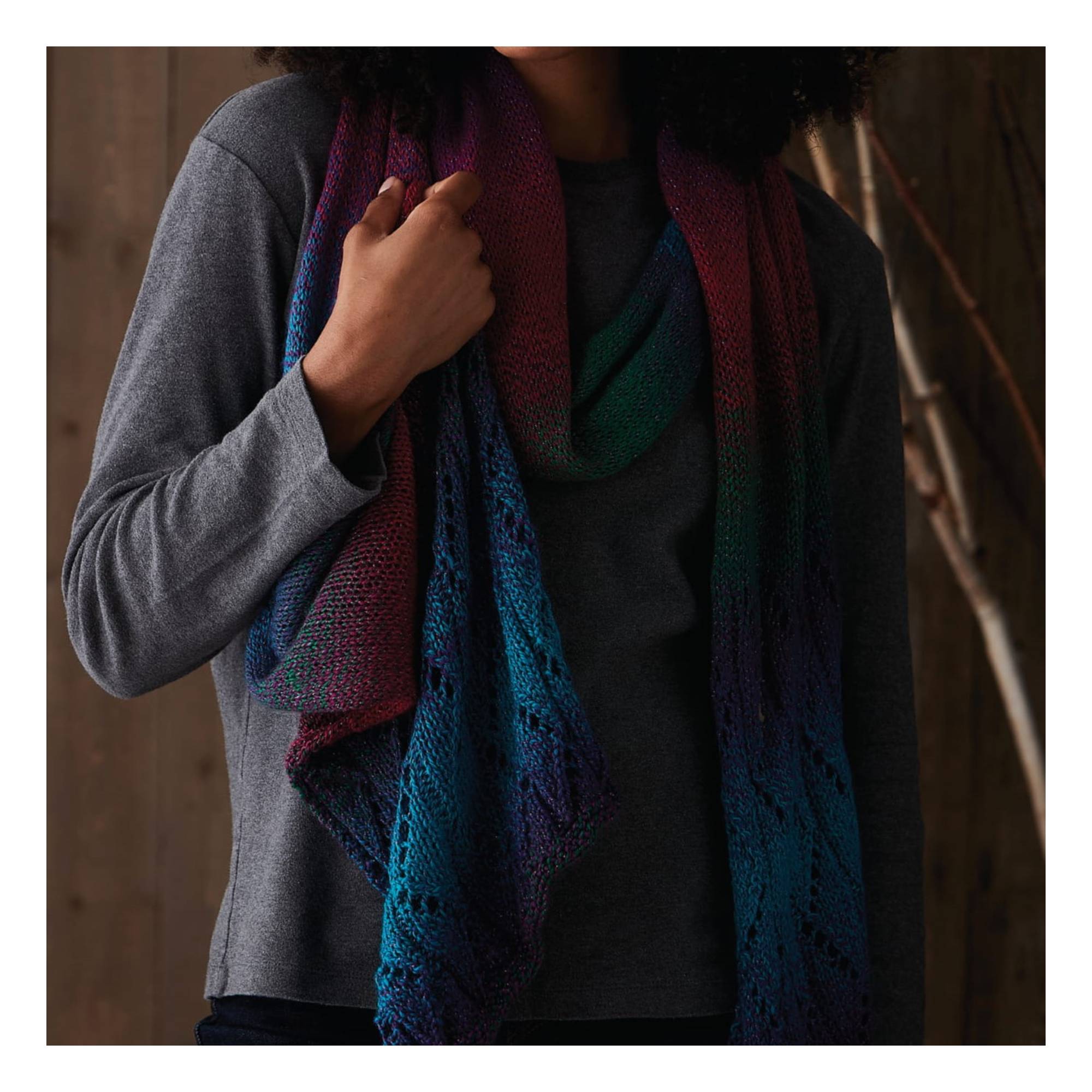 Knitcraft Lace Hem Panel Scarf Digital Pattern 0242