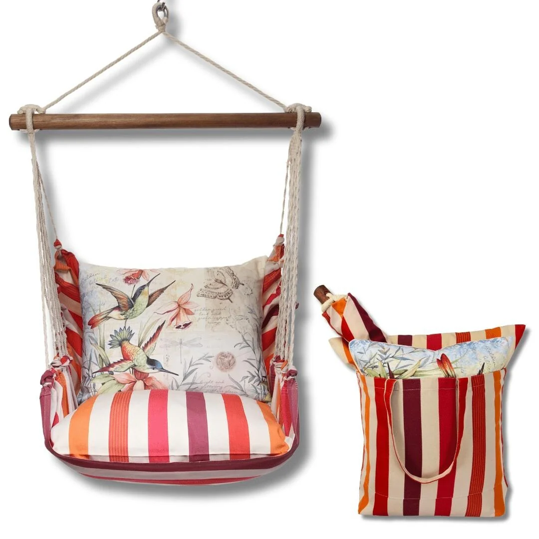 Magnolia Casual Swing Set 4 piece - Cristina Stripe w/ Hummingbirds