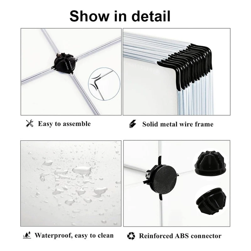 14 Cube Stackable Shoe Rack Organizer DIY Plastic Shoe Storage Cabinet for Closet & Entryway - N/A