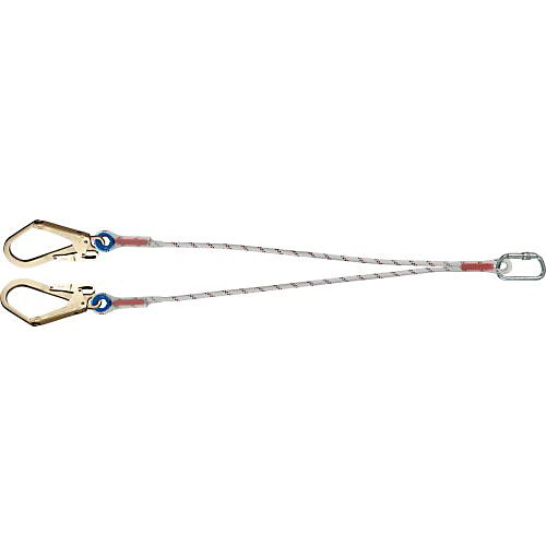 Longe d'assujettissement double drisse LDF 1,5m M10-M53-M53 blanc - TRACTEL - 40402