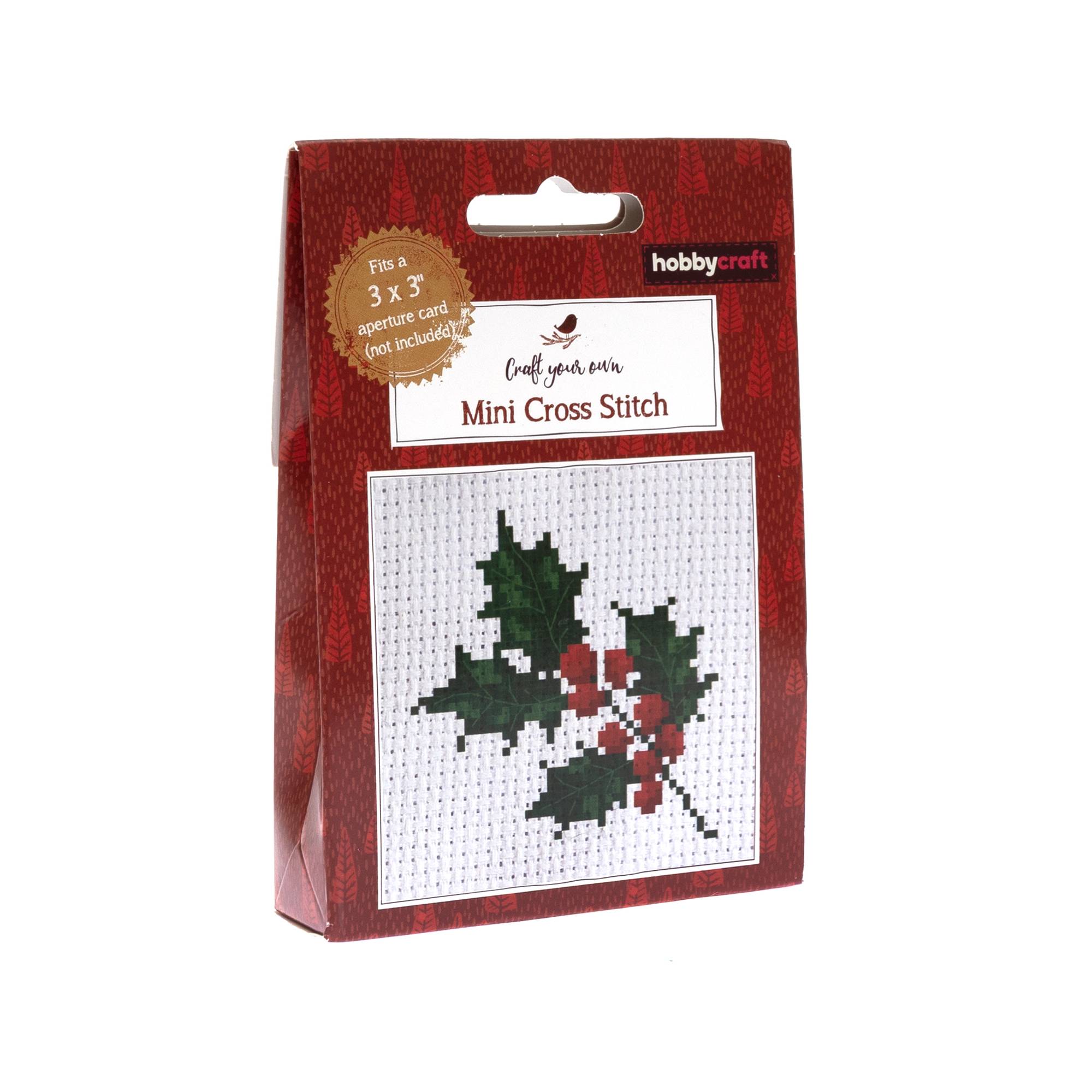 Holly Mini Cross Stitch Kit