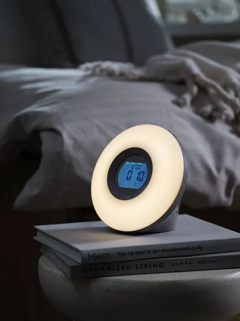 Wake up light vækkeur EVALD B11xL17xH17cm varm grå