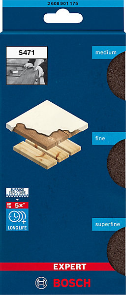 Eponge abrasive Bosch 69X97X26mm grain intermédiaire