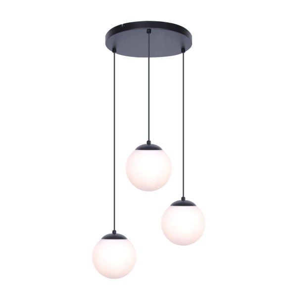 Lampa wisząca czarno-biała CAMINA 3xE27x40W wym: 100x30x30 cm Kaja