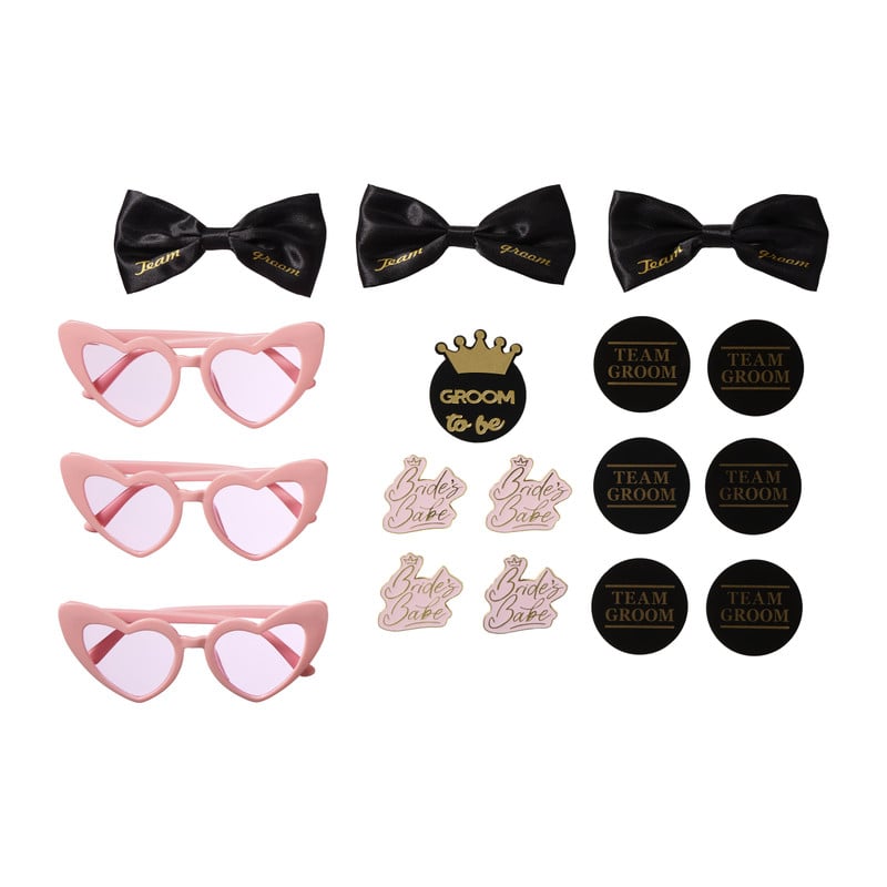 Party bril bride to be - roze - set van 3