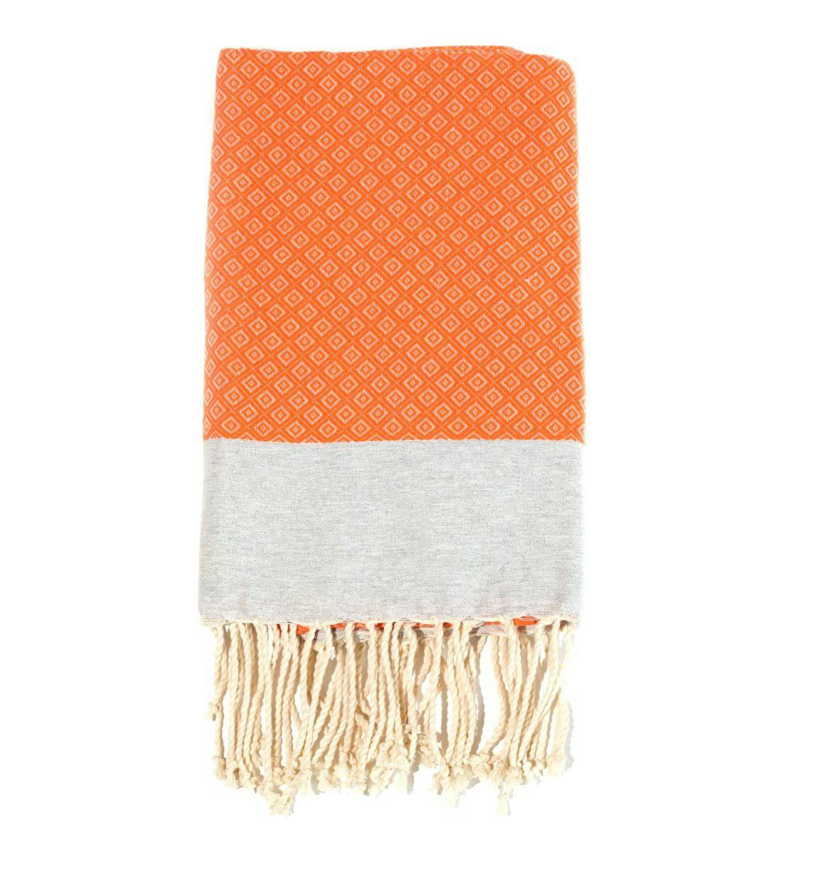 - Fouta en coton 100x200cm orange