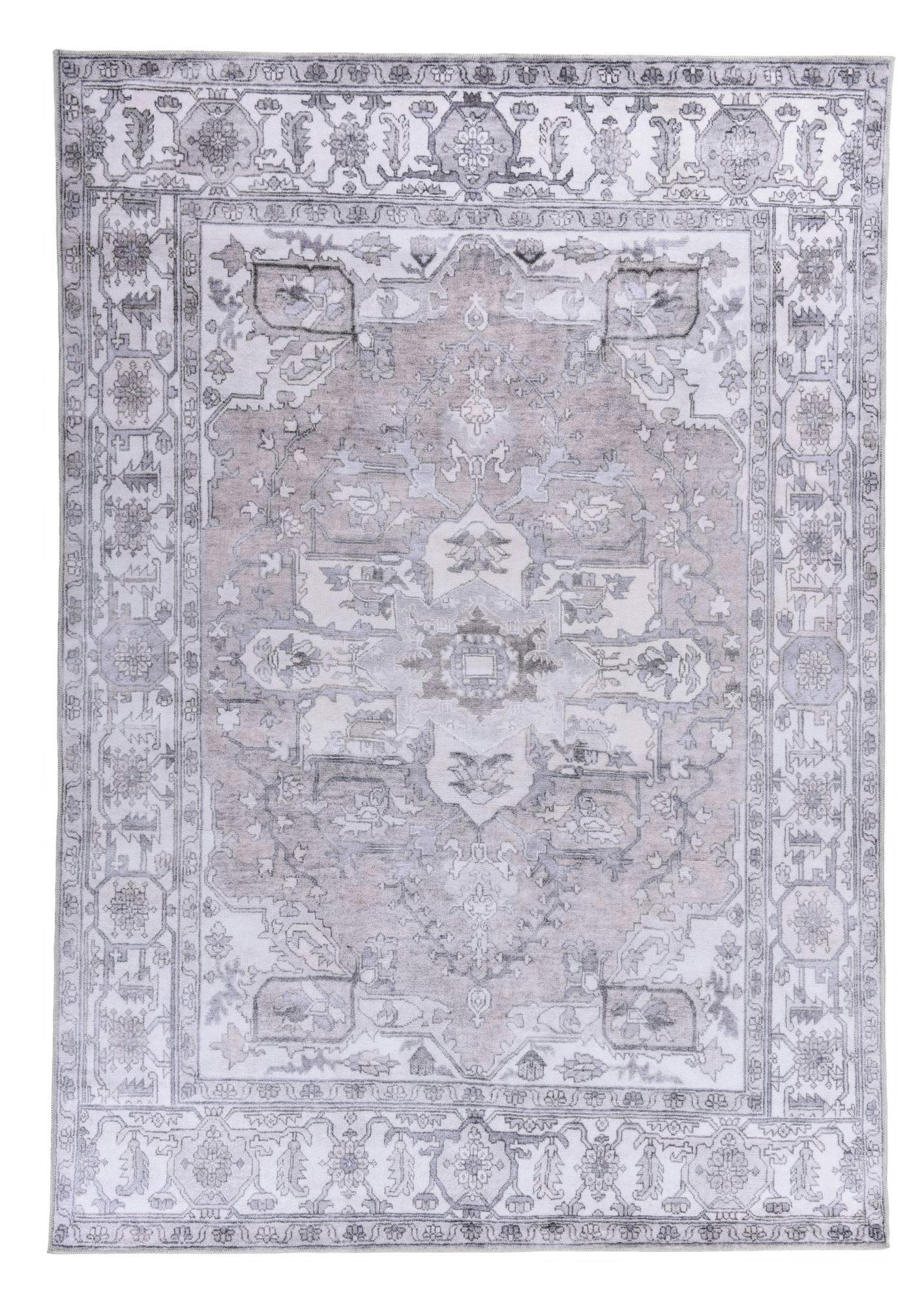 ADARA - Tapis vintage tissé plat - beige 140x200 cm