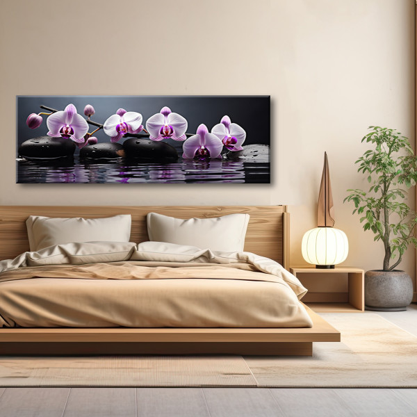 Feeby Obraz na płótnie, Spa Zen Orchidea 90x30