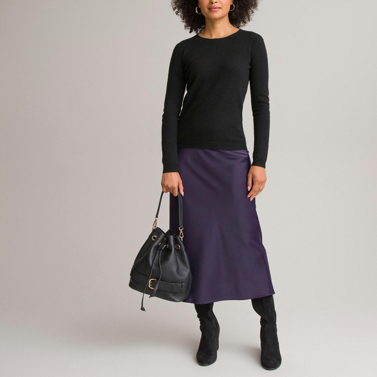 Pull col rond, pur cachemire