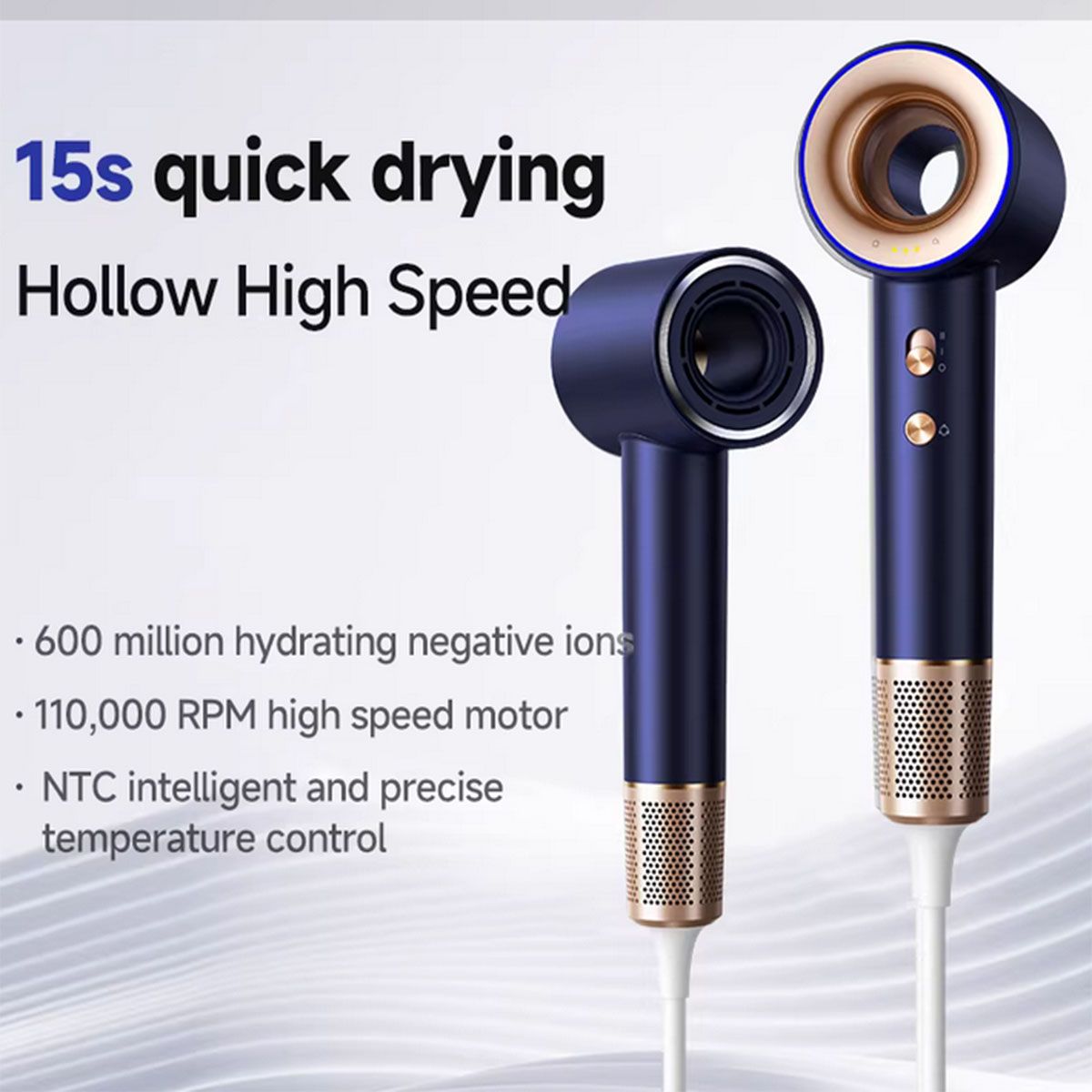 Obasyhig Hollow-Body High-Speed Negative Ion Hairdryer