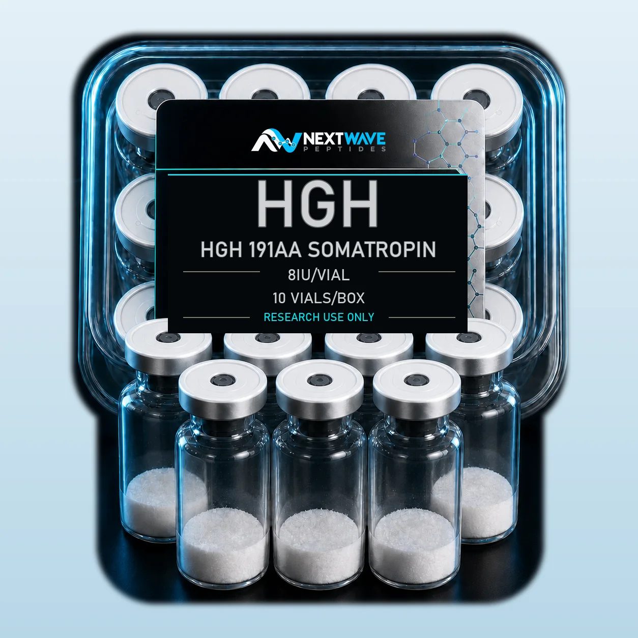 Human Growth Hormone 191 Amino Acid (Somatropin) - 8IU, 10 Vials | NextWave Peptides