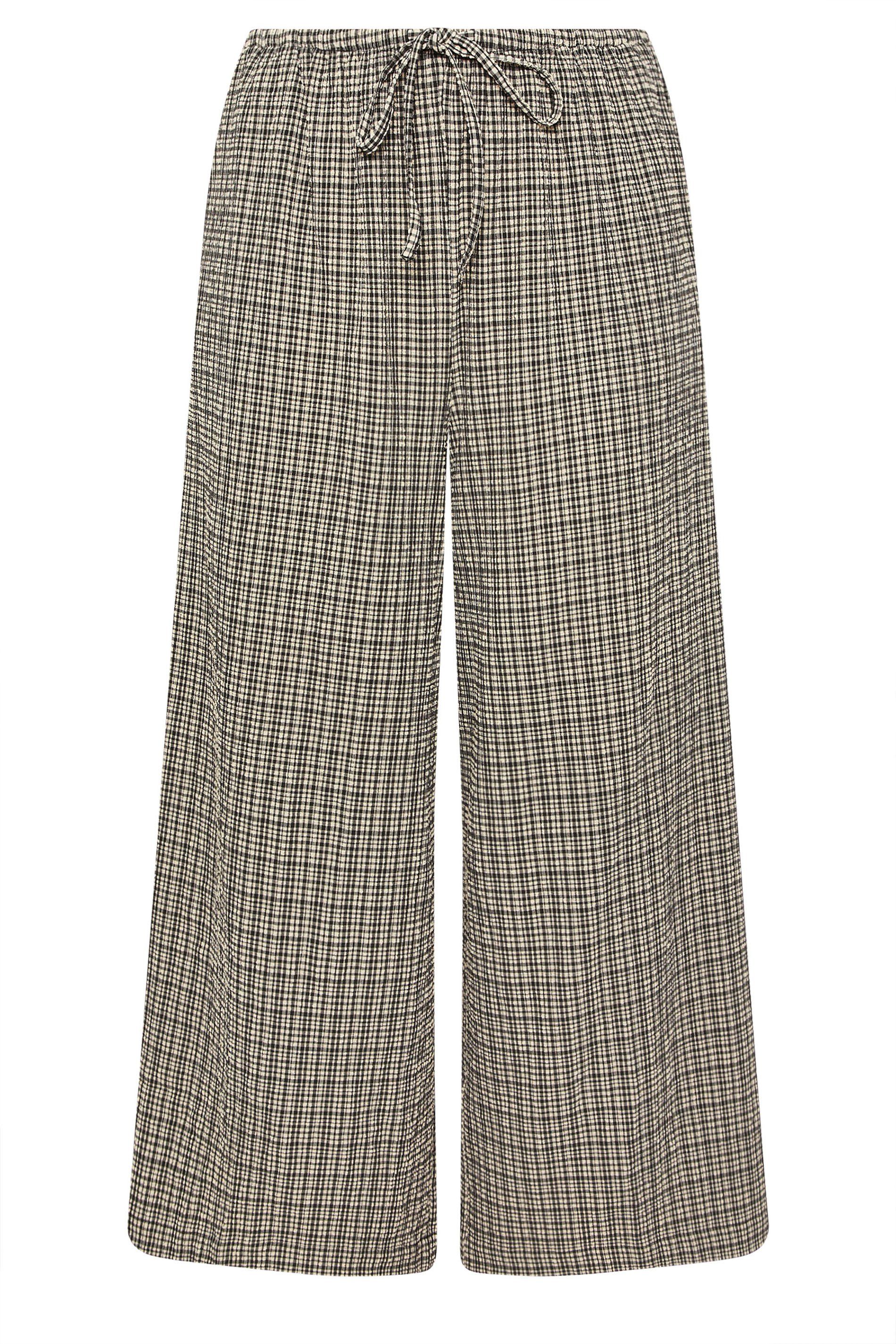Yours Check Wide Leg Trousers