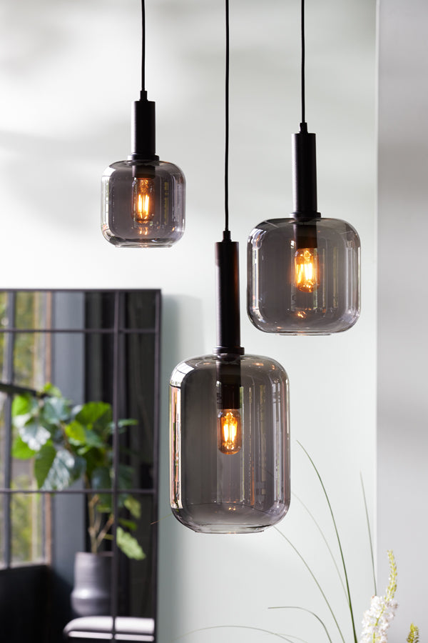 Light & Living - Hanglamp LEKAR - Ø21x37cm - Grijs