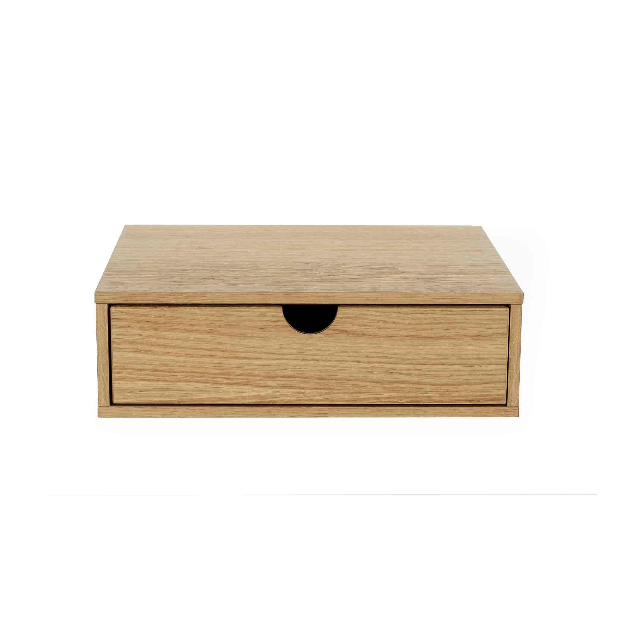 - Chevet mural 1 tiroir bois naturel