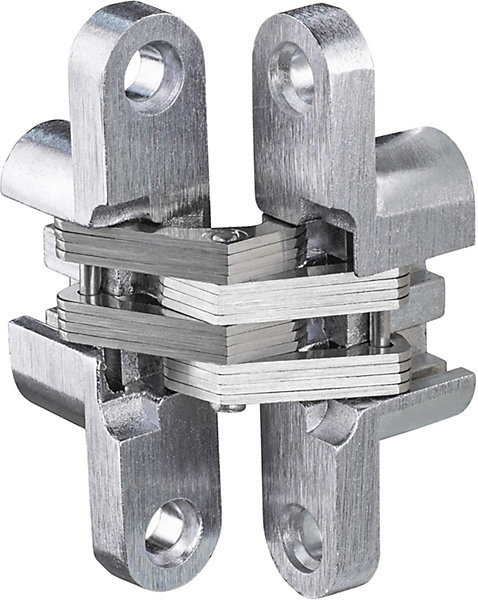 CODEKEY Lot de 2 19 x 94 mm Charnière à perceraspect acier inoxydablepièces - charnière en bois en métal Charnière à percer ni