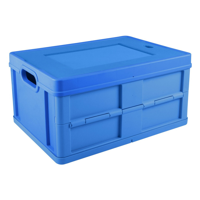 Box de rangement pliant avec couvercle Square bleu 32 L SUNWARE