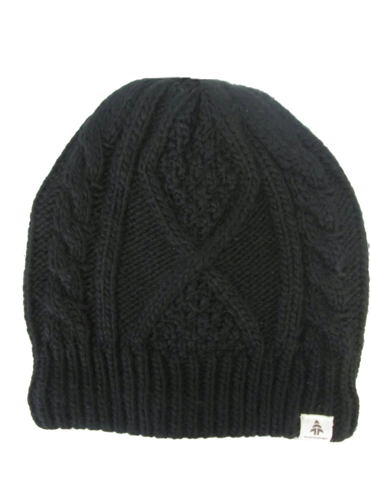 Woods Women's Fleece Lined Cable Knit Toque Beanie Hat Warm Winter Ski/Snow Sports