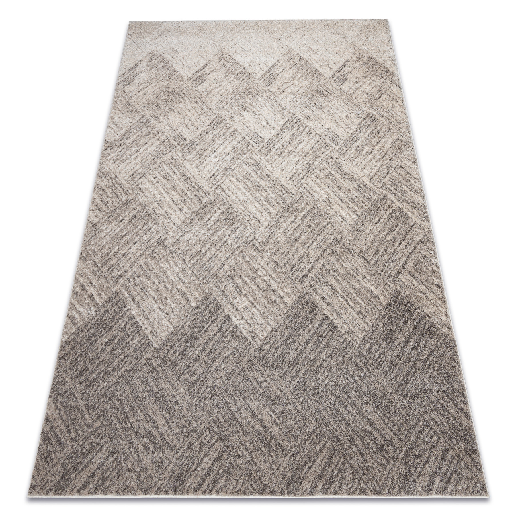 Dywan FUSION 9775 beż / brązowy - Geometryczny, nowoczesny, 80x150 cm