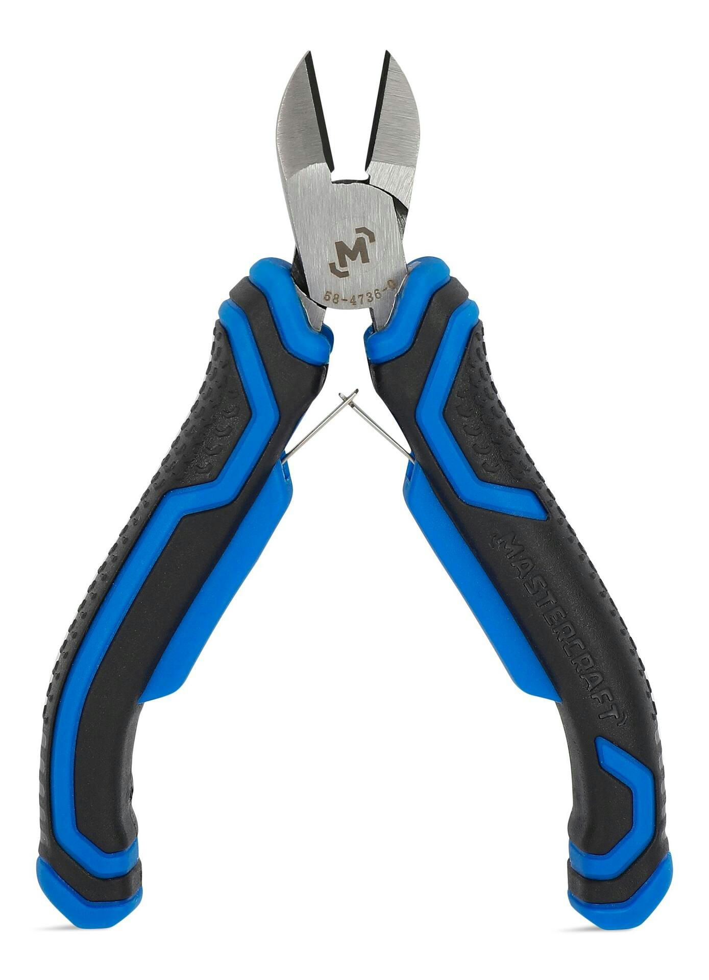 Mastercraft Mini Diagonal Cutting Pliers, Comfort Grip, Micro Chrome Finish, High Carbon Steel, 5-in
