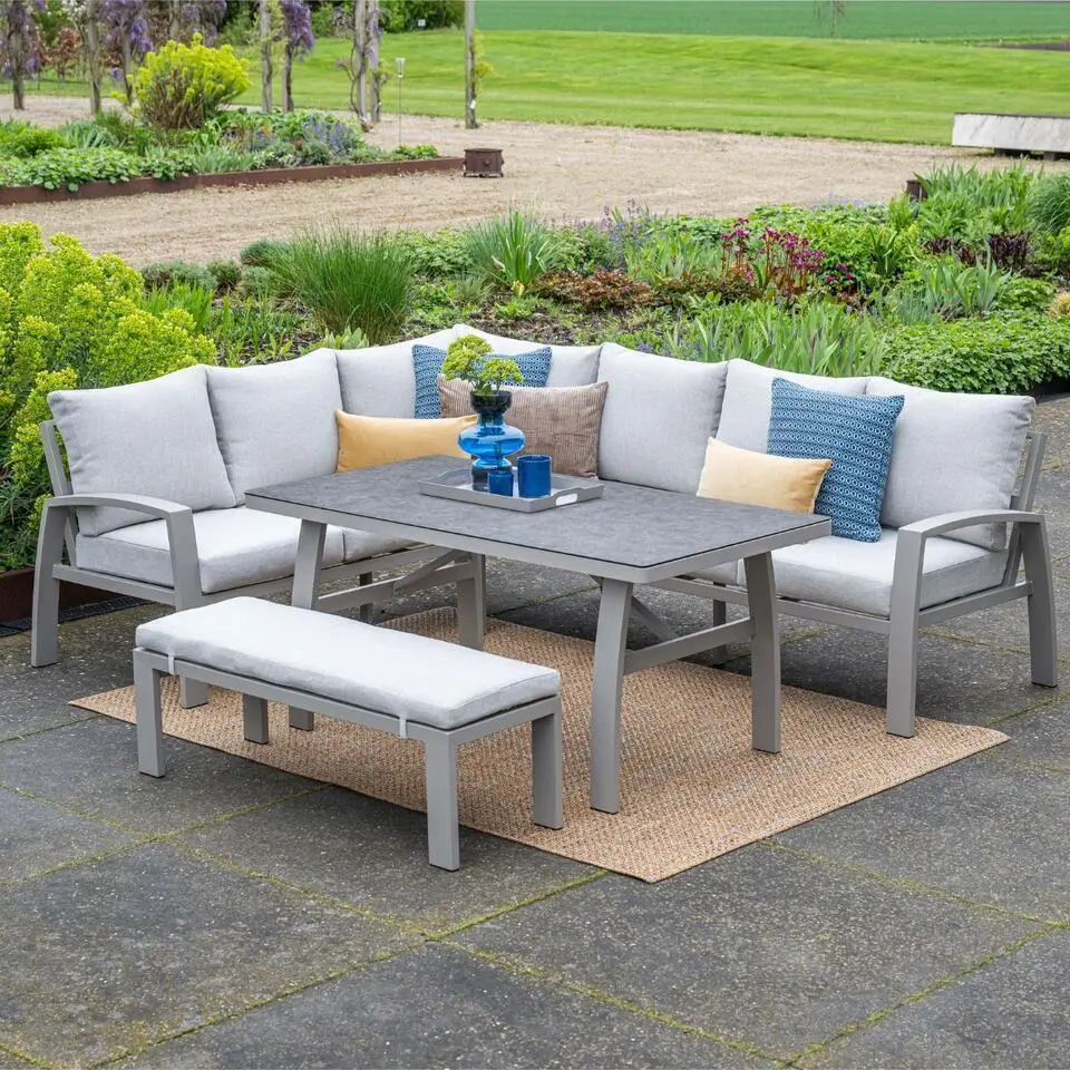 Garden Impressions Cameron lounge dining set 4-delig L - valley sand