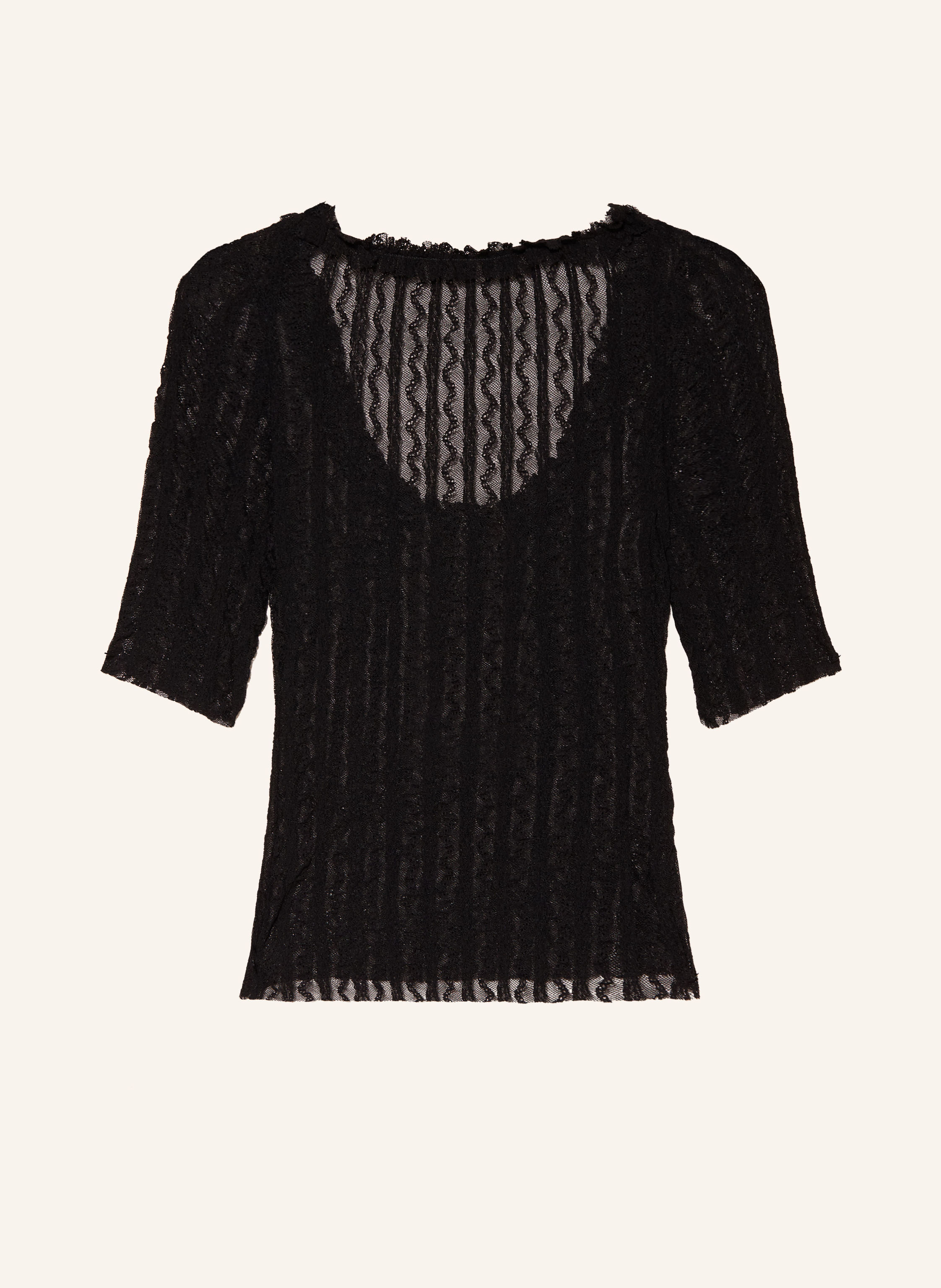 MAX & Co. Spitzenshirt ALFIO mit Rüschen