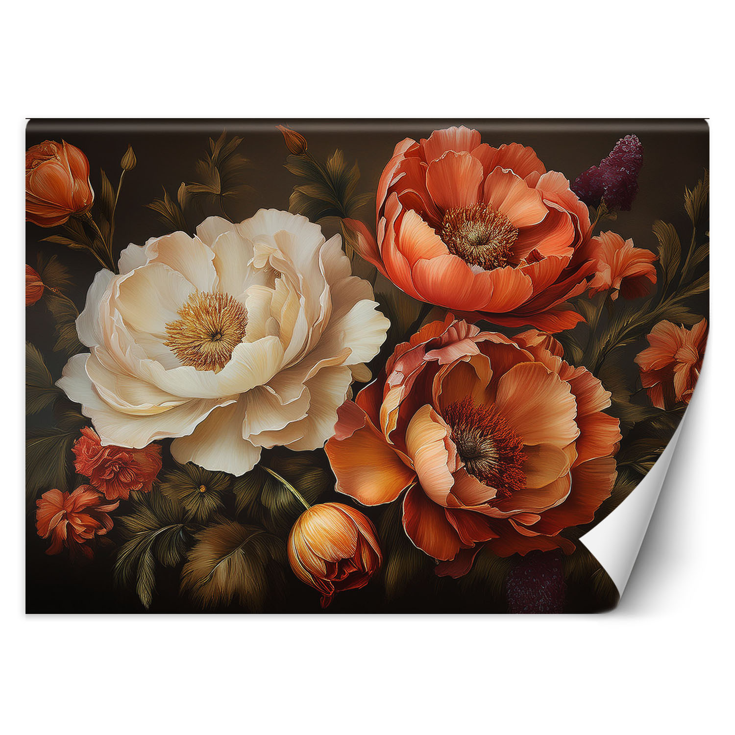 Feeby Fototapeta Nature Botanicals Liście Kwiaty
