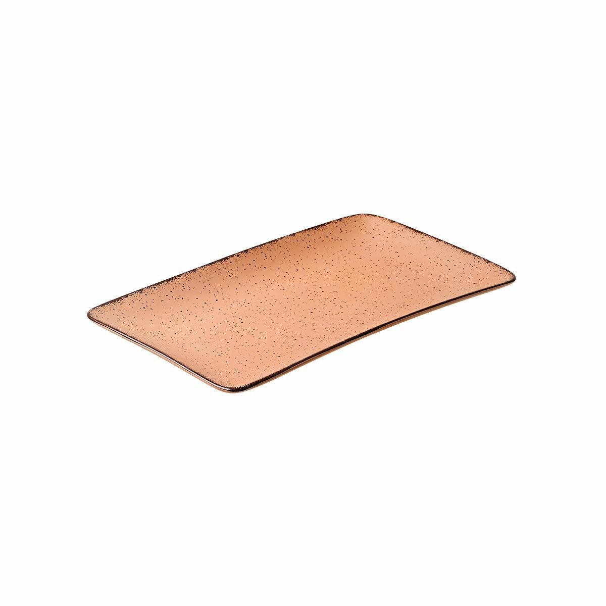 Talerz do serwowania Terra salmon porcelanowy pomarańczowy