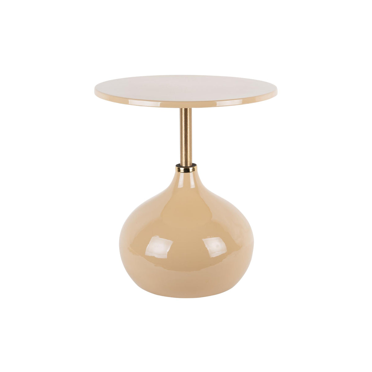 Leitmotiv bijzettafel Kensi - bruin - Ø46cm